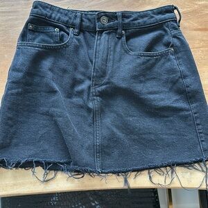 Zara black denim skirt